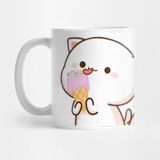 vintage-cat eat ice cream Mug